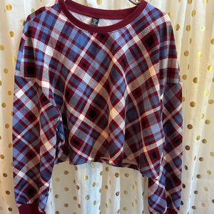 Shein cropped plaid sweater
